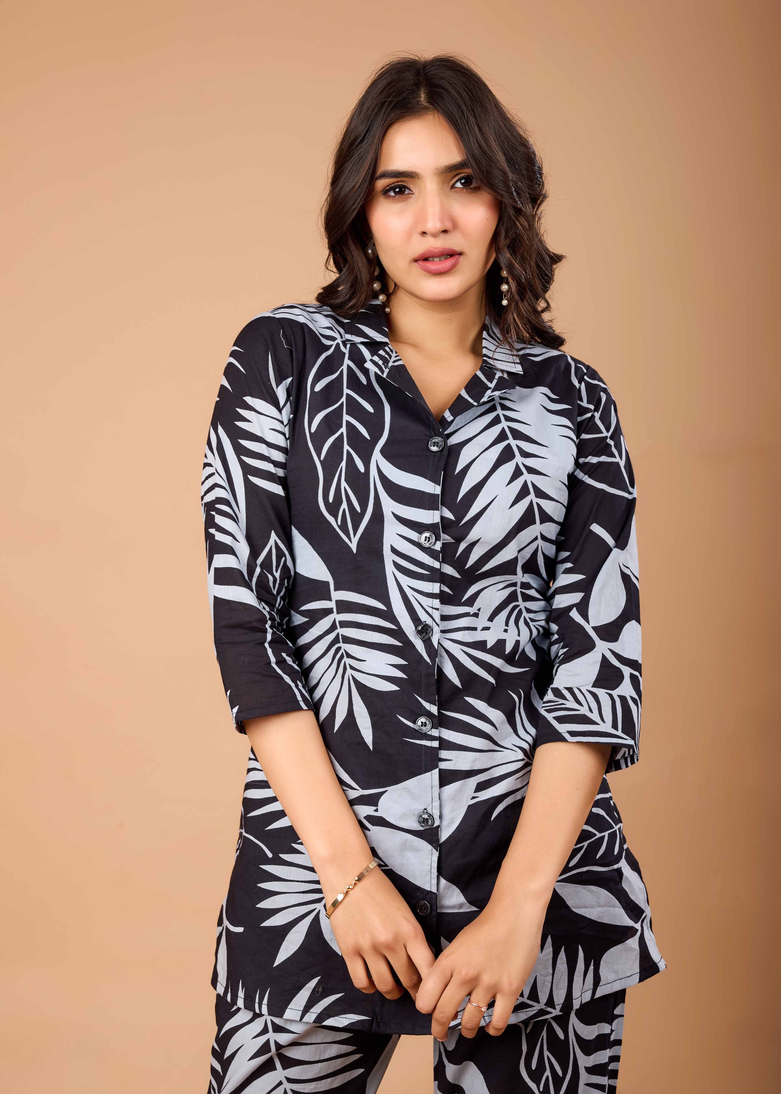 MOONLIGHT BLACK HAND CRAFTED COTTON CO-OD SETS