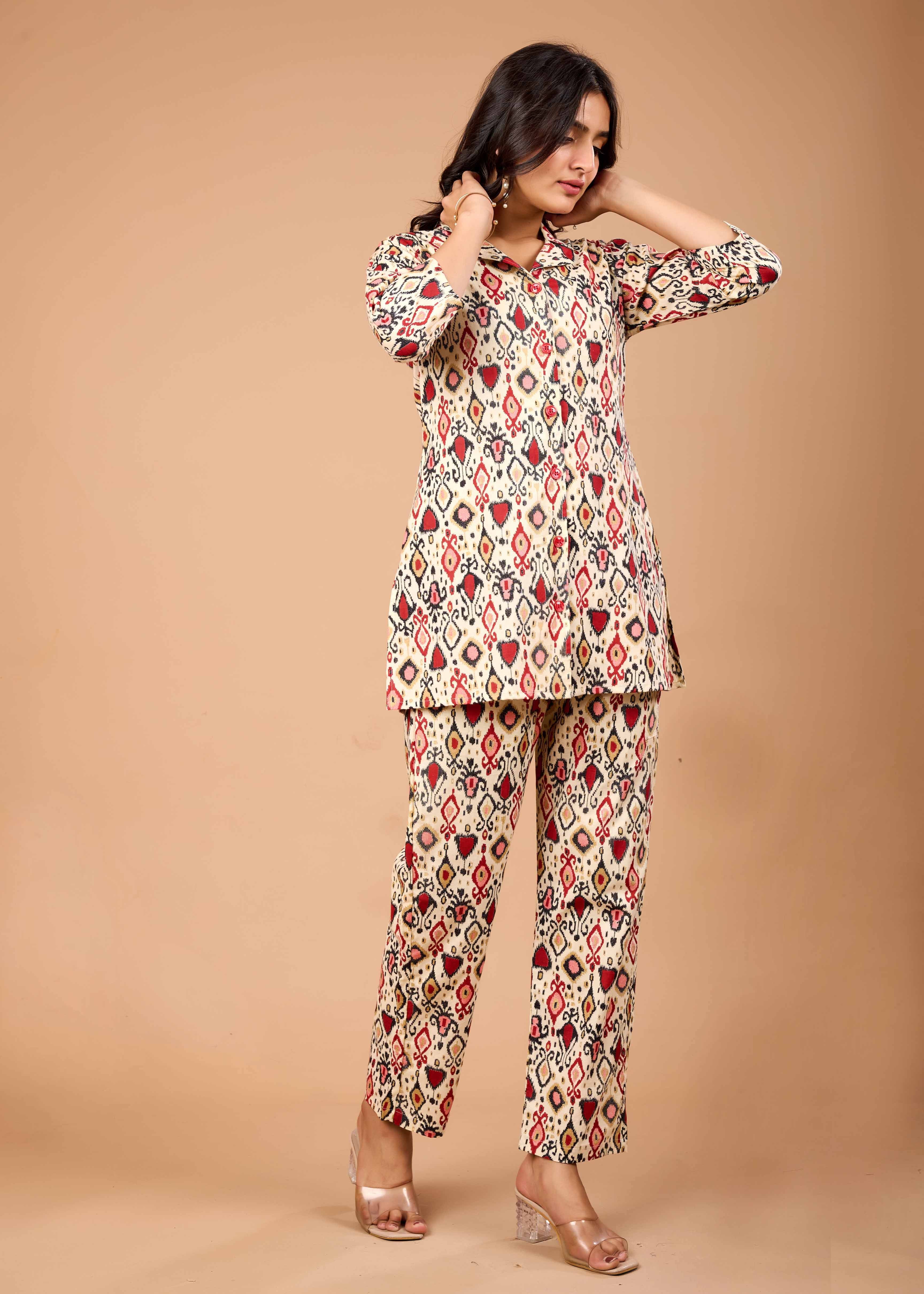 ZAHA PASTEL HAND CRAFTED COTTON CO-OD SET