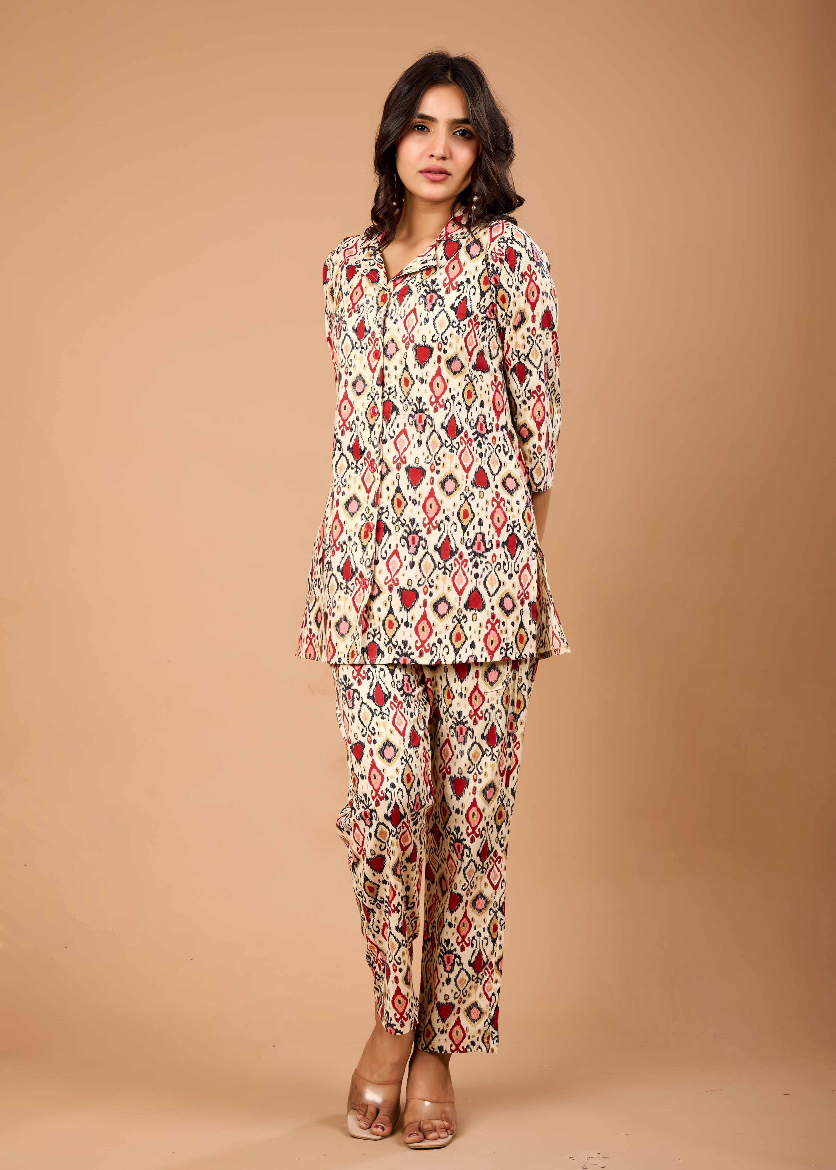 ZAHA PASTEL HAND CRAFTED COTTON CO-OD SET