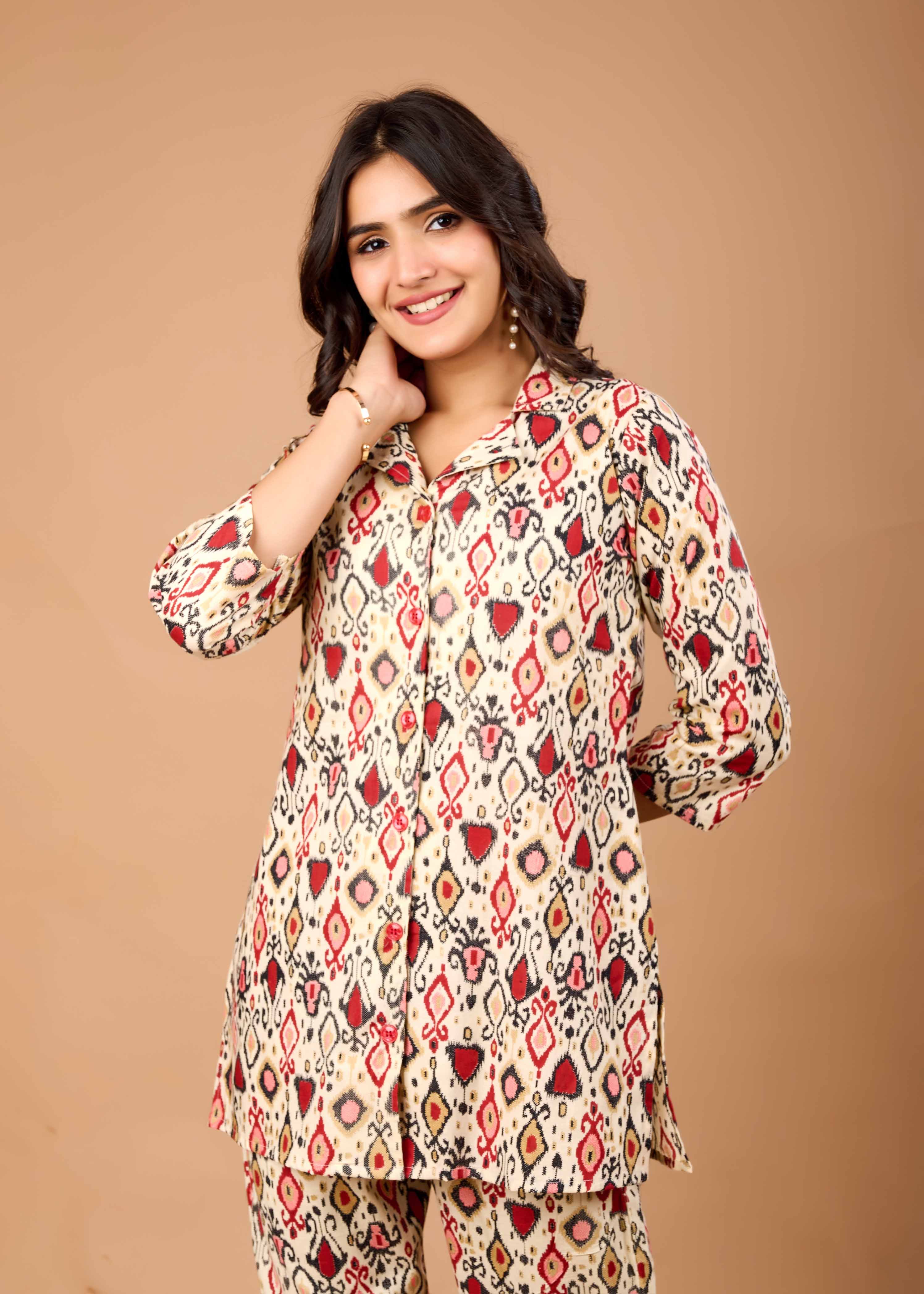 ZAHA PASTEL HAND CRAFTED COTTON CO-OD SET