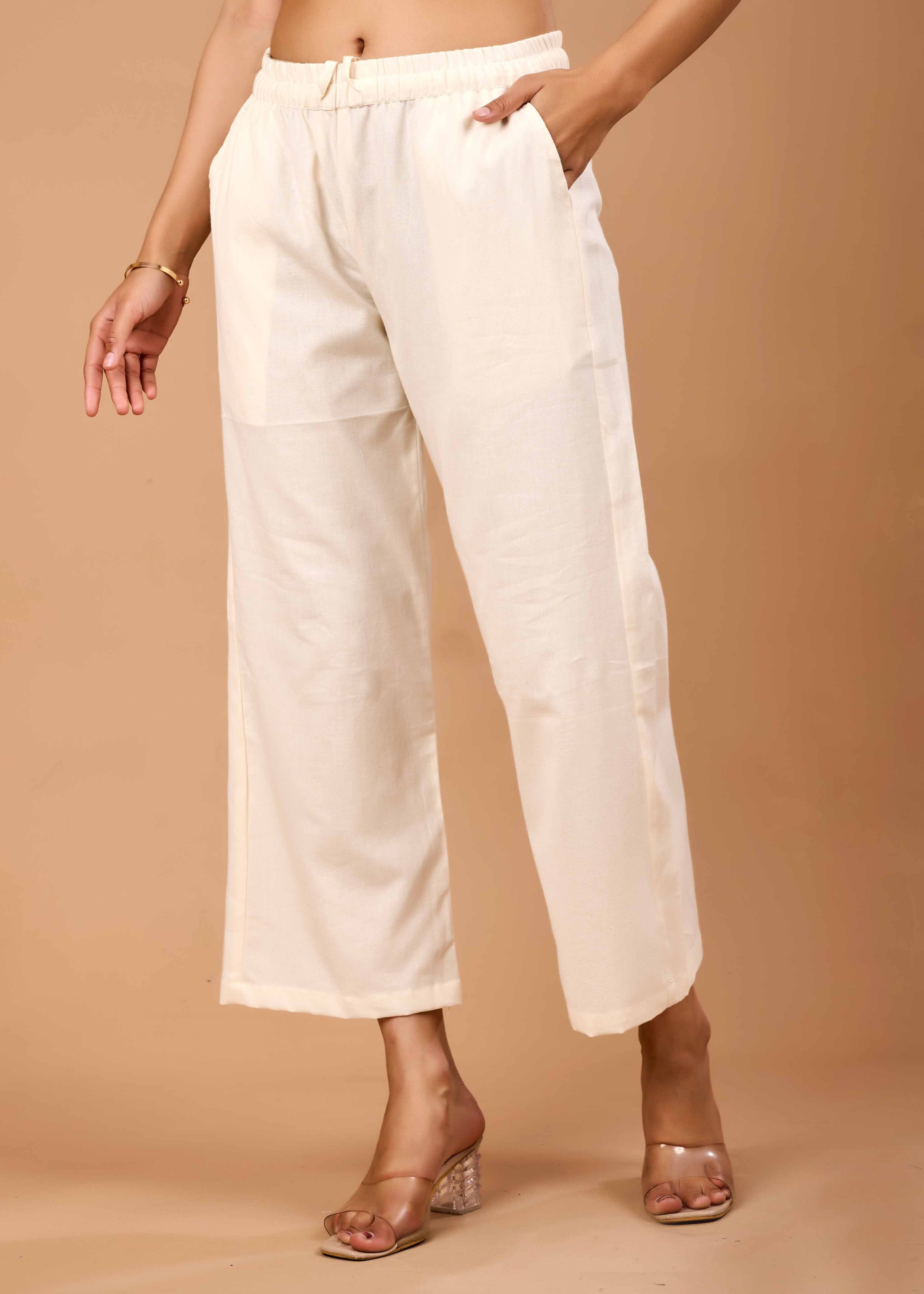 RIVA OFF WHITE HAND CRAFTED COTTON FLEX CO-OD SET