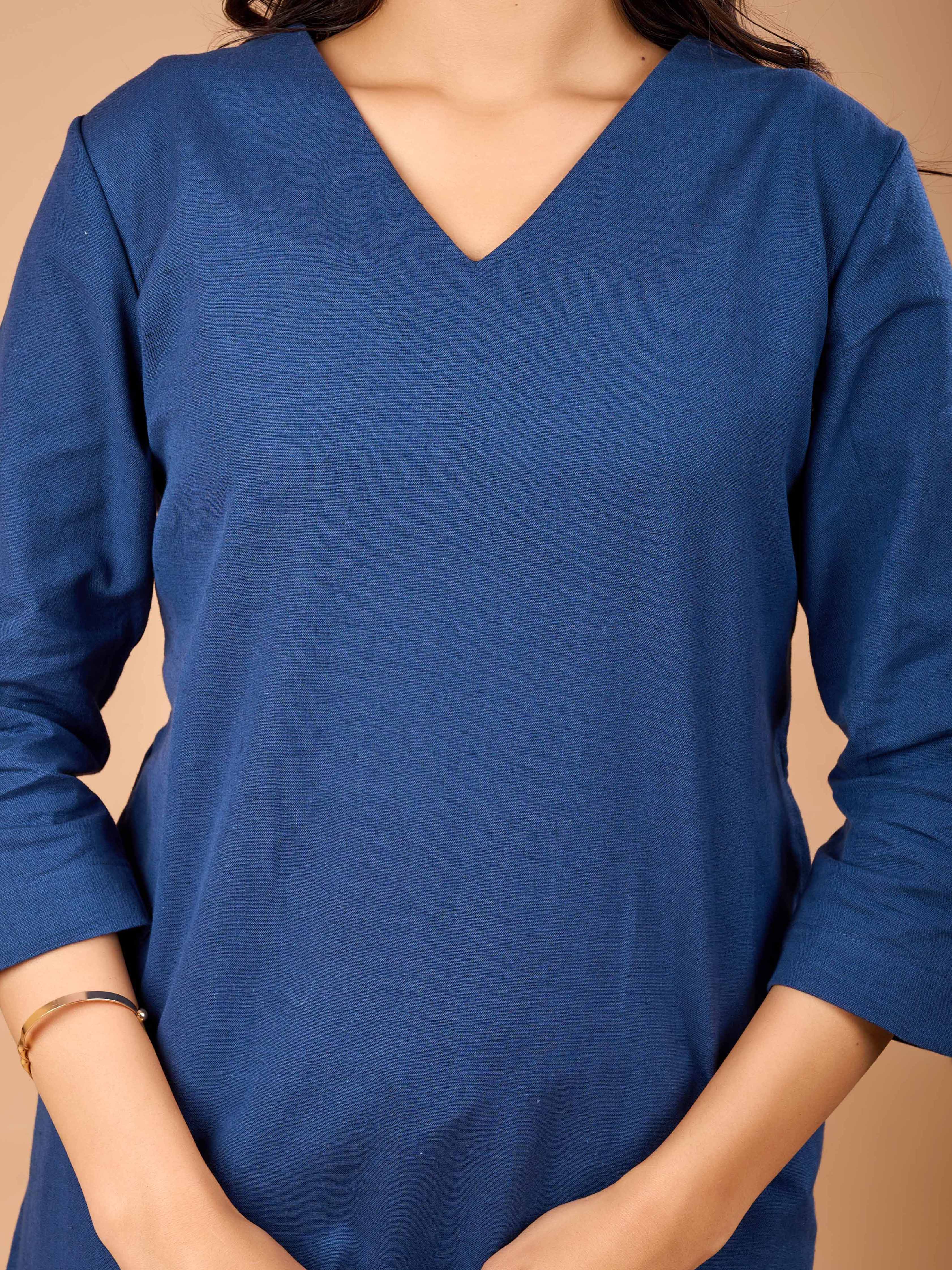 ROYAL ORCHID HAND CRAFTED COTTON FLEX KURTA PANT SET