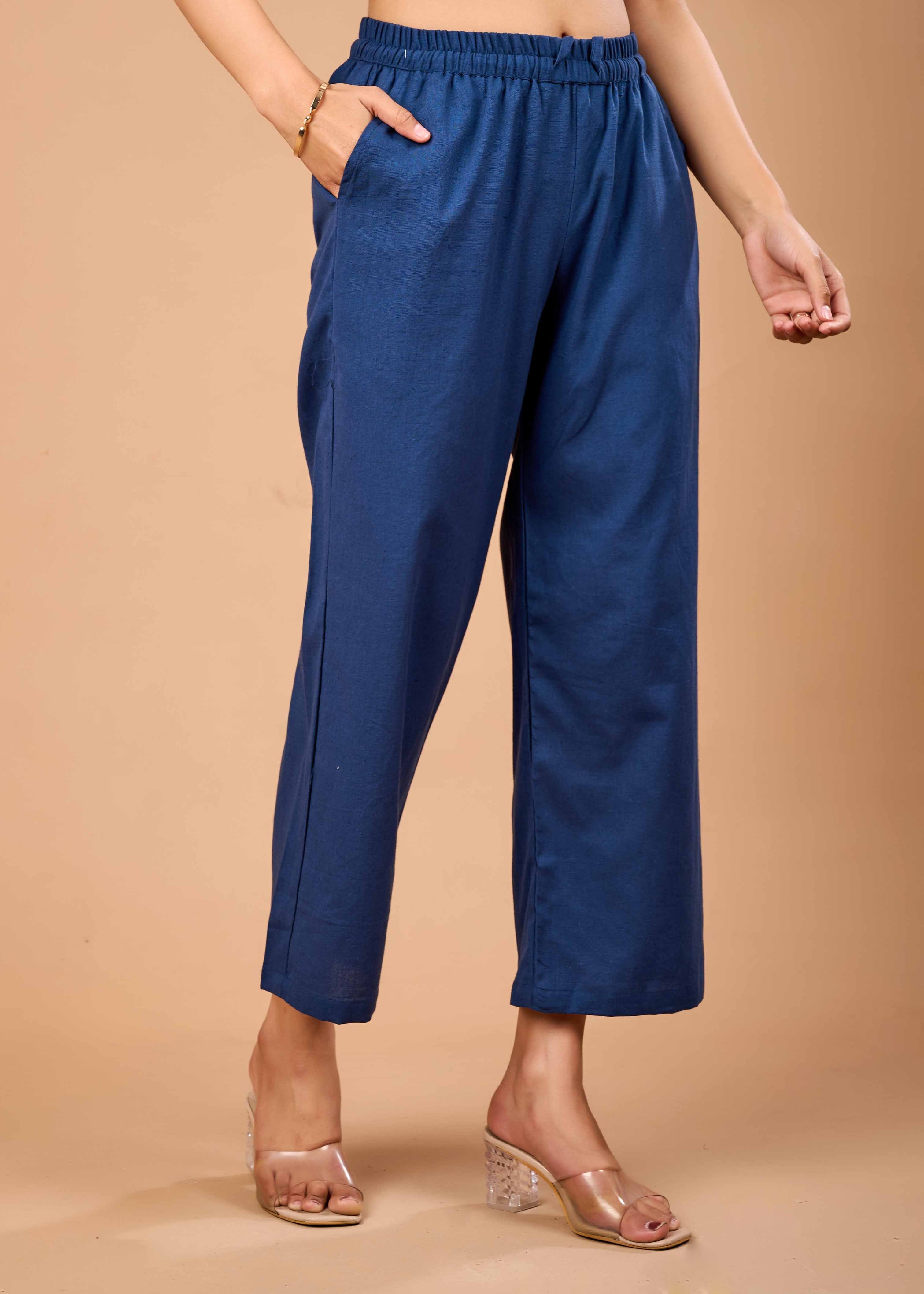 ROYAL ORCHID HAND CRAFTED COTTON FLEX KURTA PANT SET