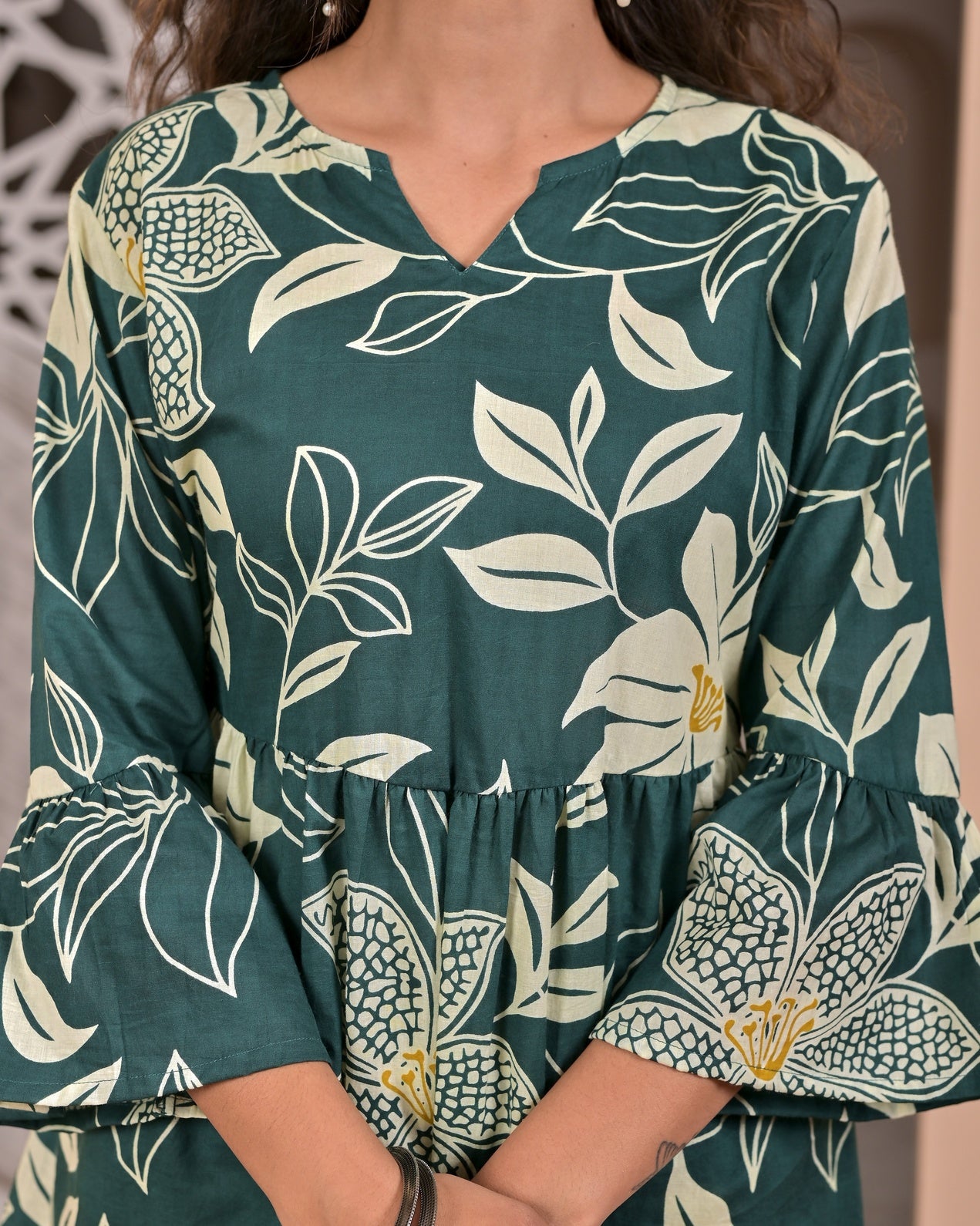 Nama’s Women’s Green Floral Co-Ord Set