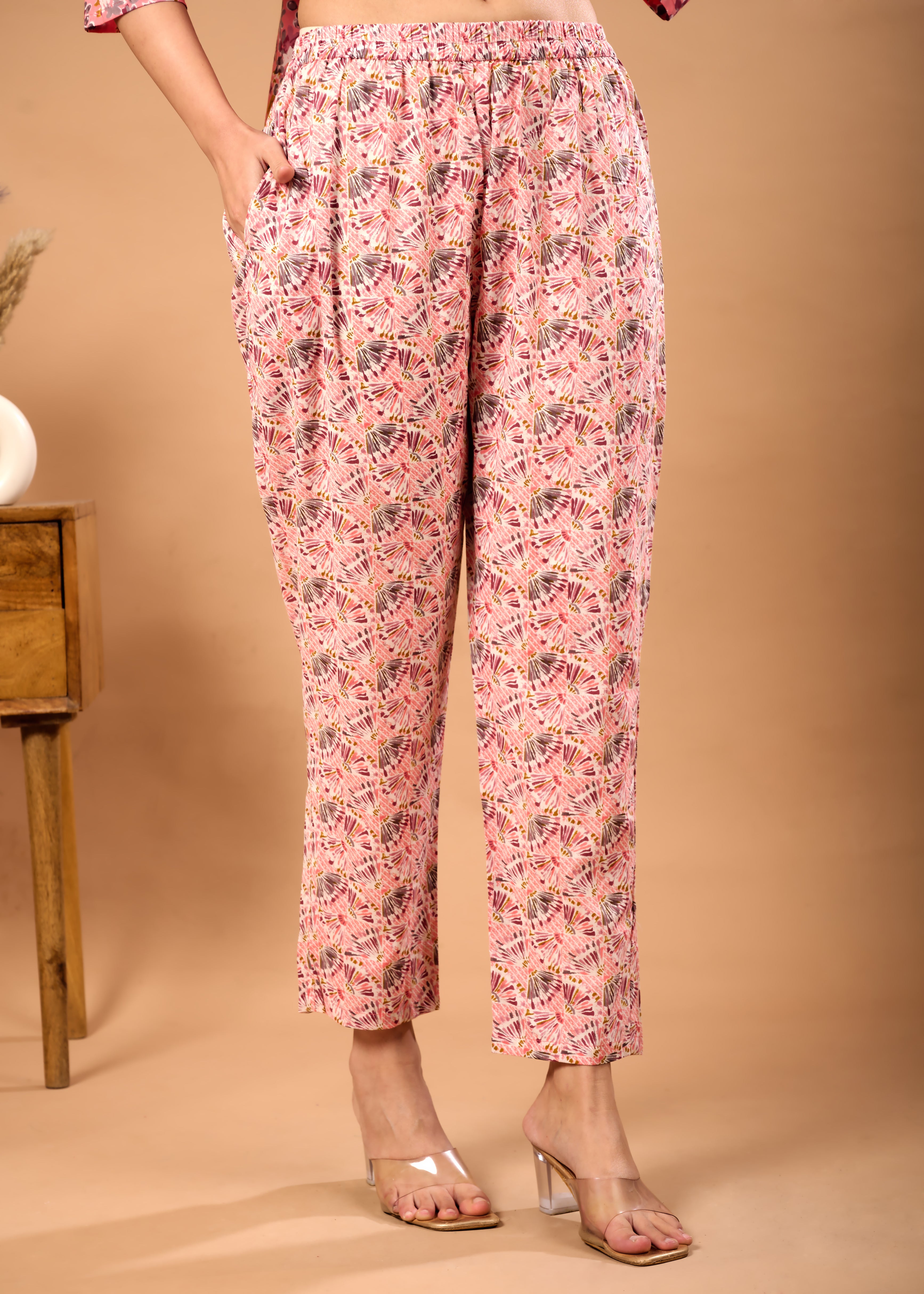 MISHA PEACH HAND CRAFTED COTTON SUIT SET