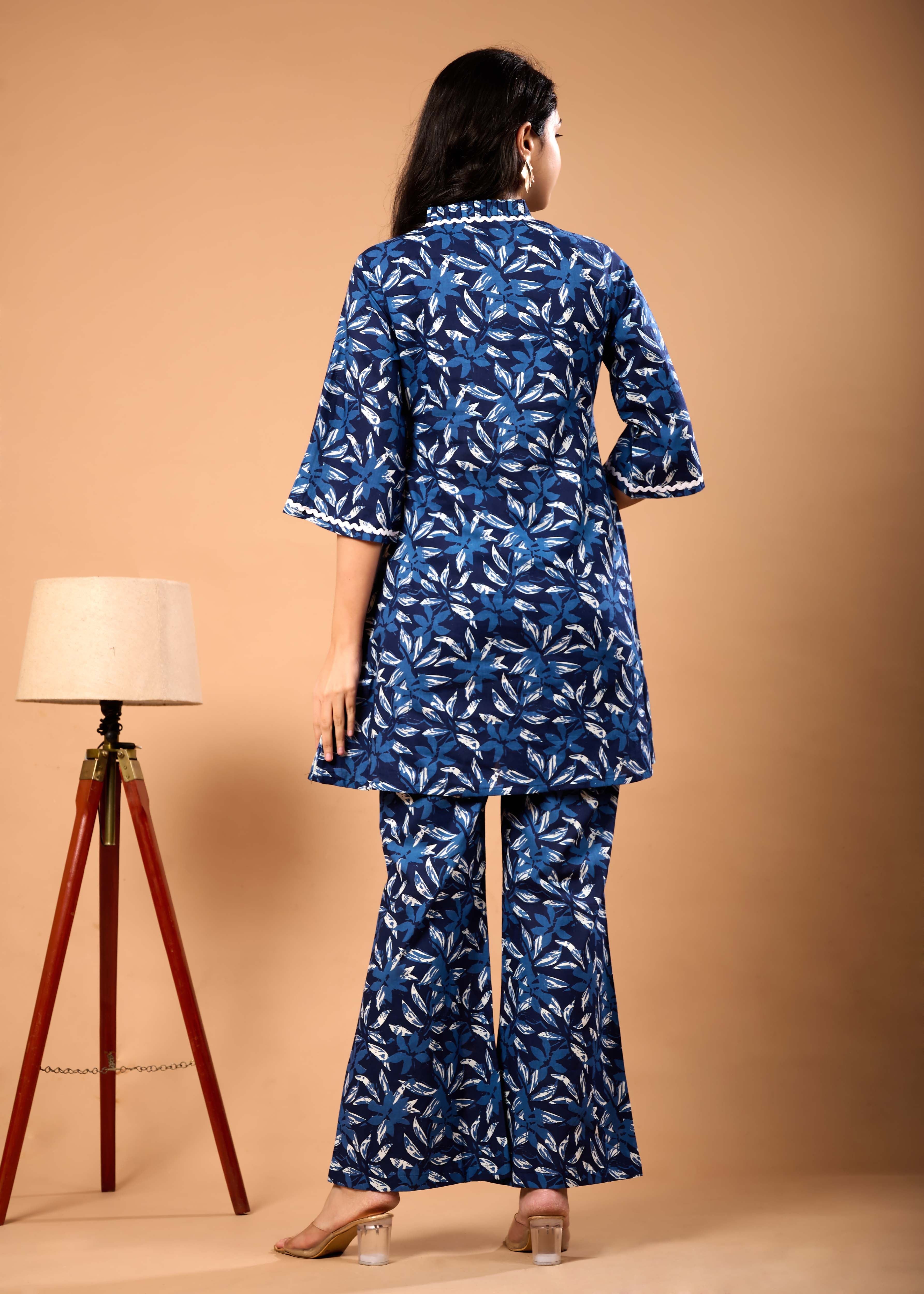 FIZA BLUE HAND CRAFTED COTTON CO-OD SET