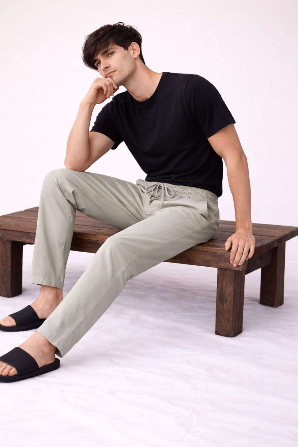 NAMA'S Men Solid Straight Fit Lounge Bottoms