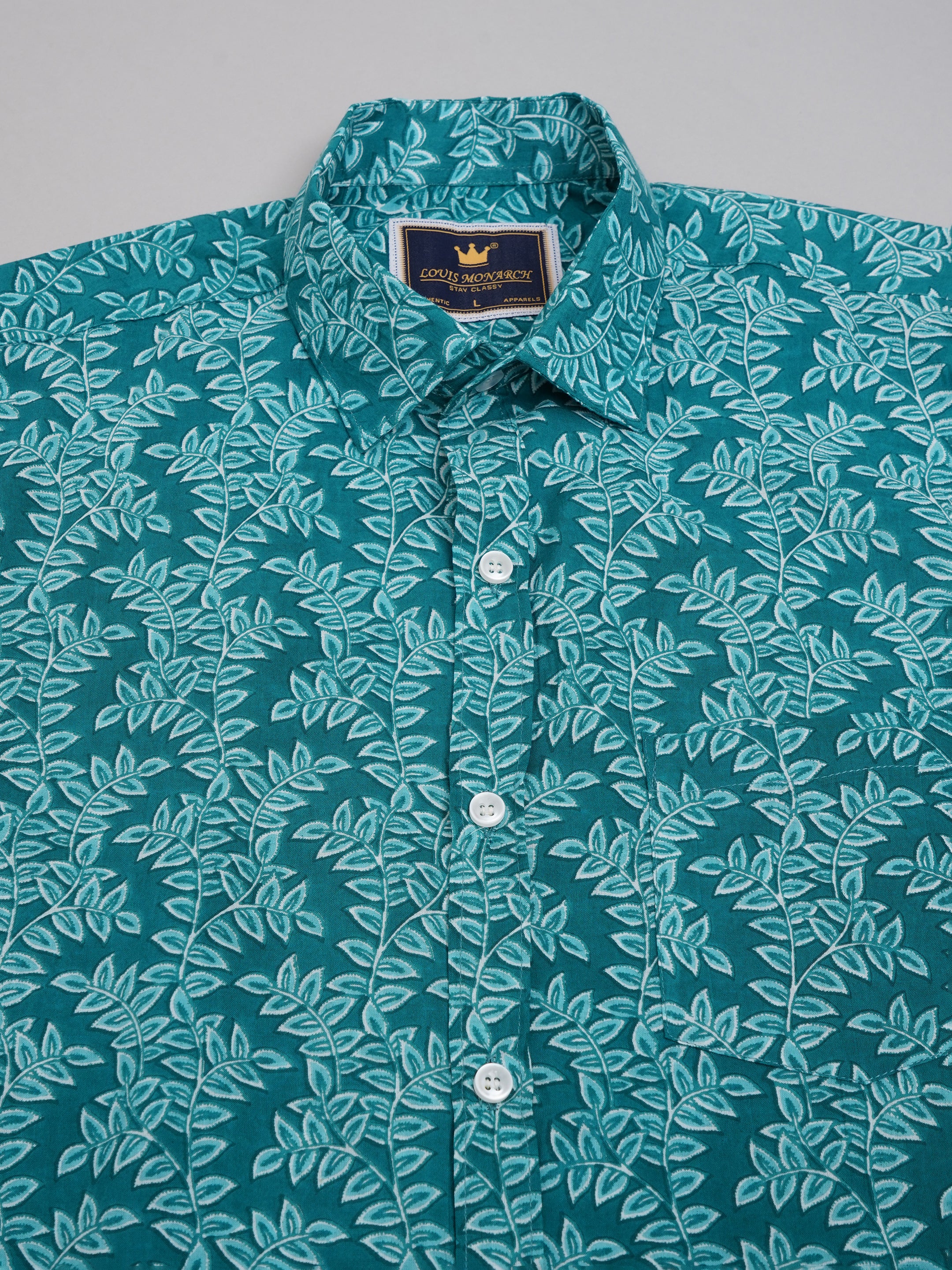 Louis Monarch Premium Jaipuri Printed Cotton Half Sleeve Casual Shirt