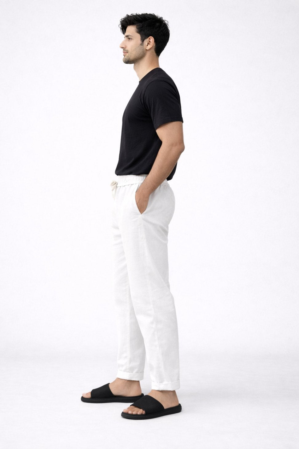 NAMA'S Men Solid Straight Fit Lounge Bottoms
