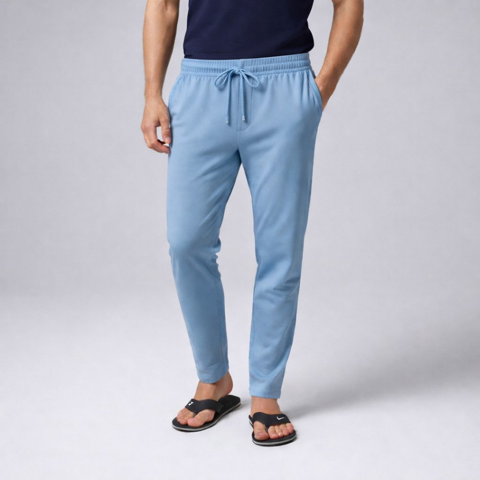 NAMA'S Men Solid Straight Fit Lounge Bottoms