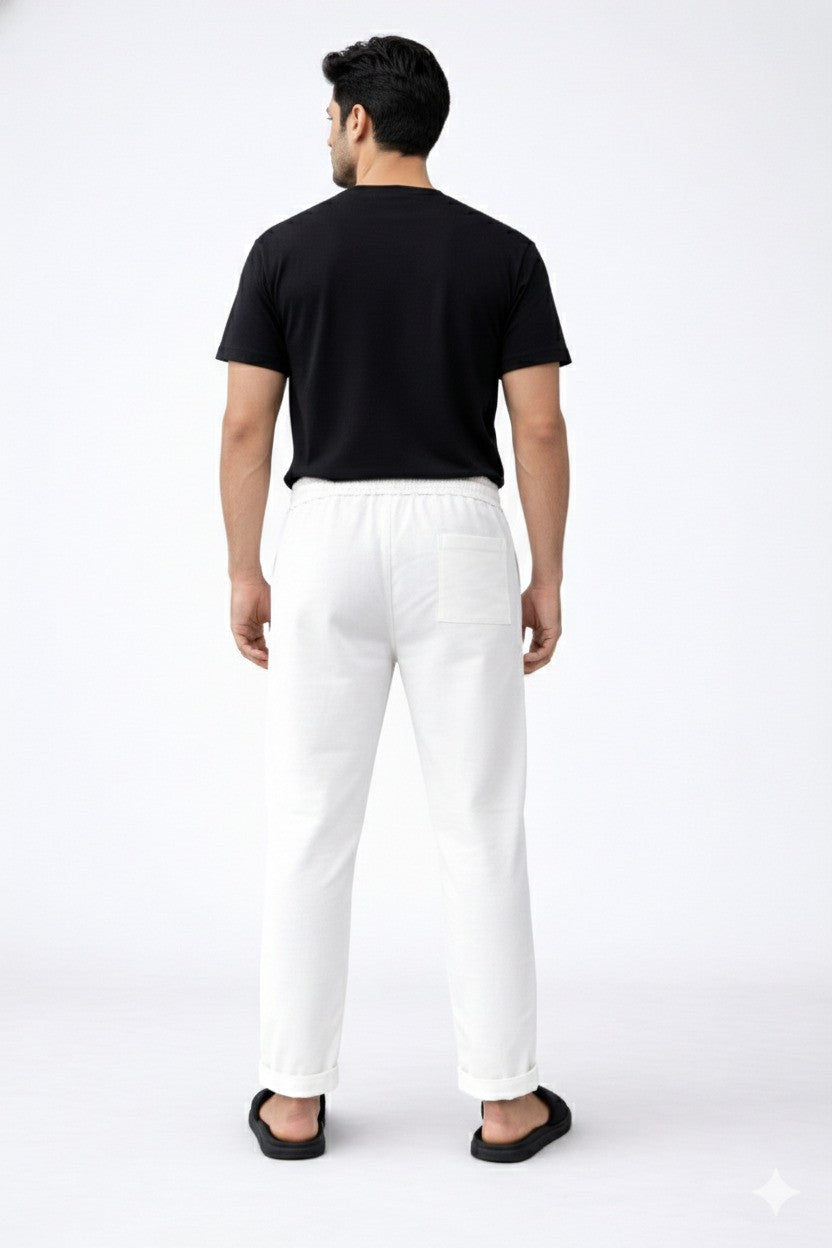 NAMA'S Men Solid Straight Fit Lounge Bottoms